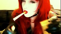 Goth Redhead Smoking