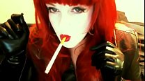 Goth Redhead Smoking