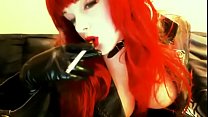 Goth Redhead Smoking