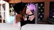 Cute Goth Emo Punk Rocker Babe In 3D Game Fucks Interracial BBC!