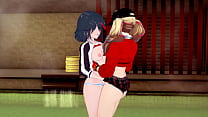 Ann Takamaki X Ryuko Matoi   Lesbian 3D Hentai