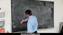 InnocentHigh   Hot Blonde Slutty Girl (Darcie Belle) Swalllows Substitute Teachers Cock