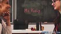 Busty Blonde Lesbian Teacher