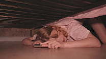 STUCK UNDER THE BED! I Fucked My Stepsister Rough