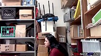 Thick Latina Teen Shoplifter Gets Caught By Security