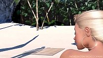 3D Busty Blonde Gets Fucked On The Beach