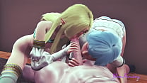 Yaoi Femboy Yuki & Blue   Threesome Blowjob With Cum In His Mouth And Anal With Creampie In His Ass   Sissy Femboy Manga Anime Japanese Gay Video