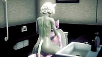 Furry Yaoi   Grey Cat Boy And Pink Cat Boy Sex In Public Toilet   Sissy Crossdress Japanese Asian Manga Anime Film  Game Porn Gay